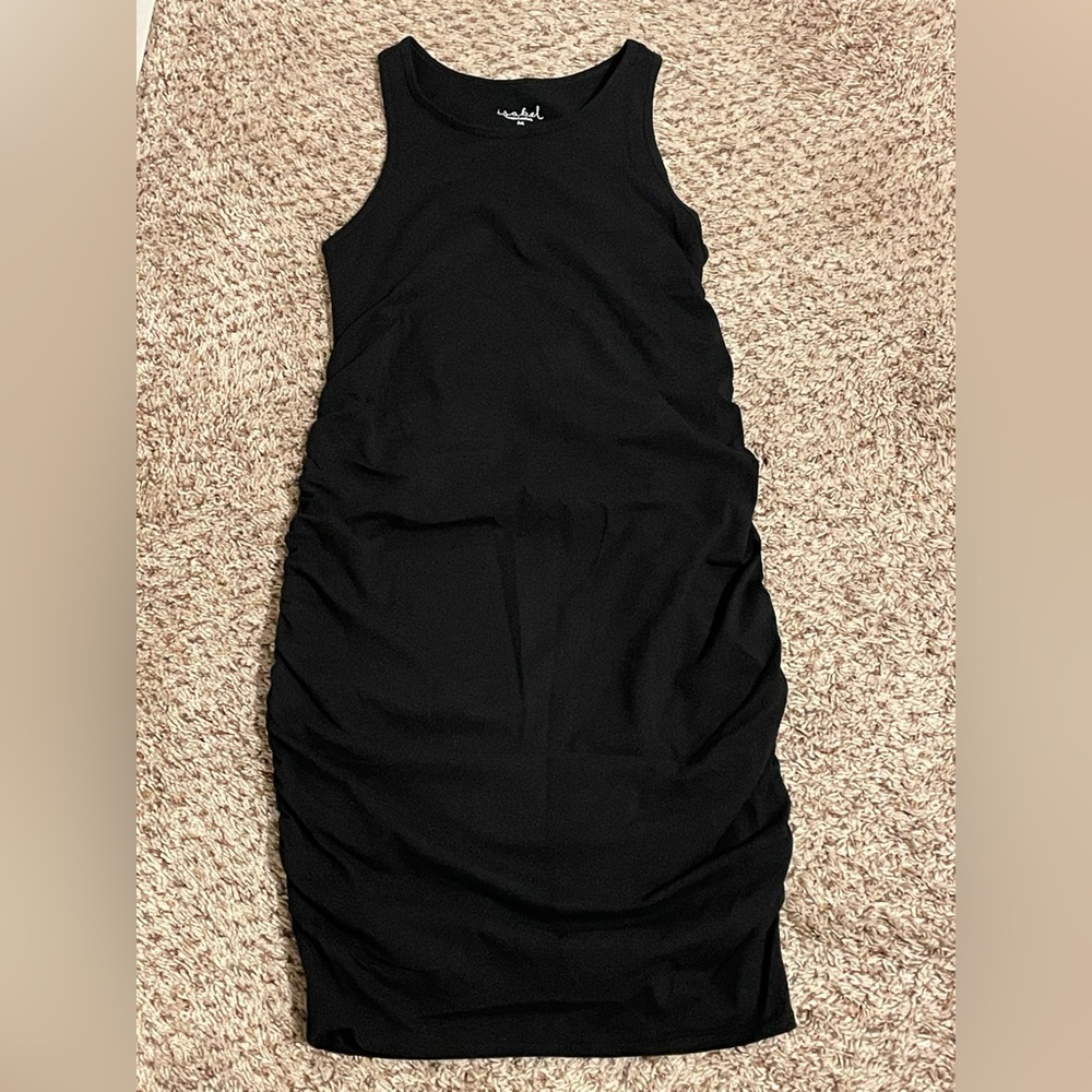 Isabel Black Maternity Side Panel Tank Dress